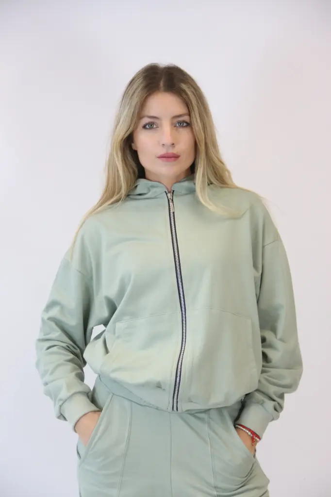 [CBF-S-VE] Campera Boxy Fit (S, Verde Sensación)